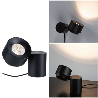 Paulmann lampe de table LED vitre 3 niveaux 2700k 300lm 3w noir