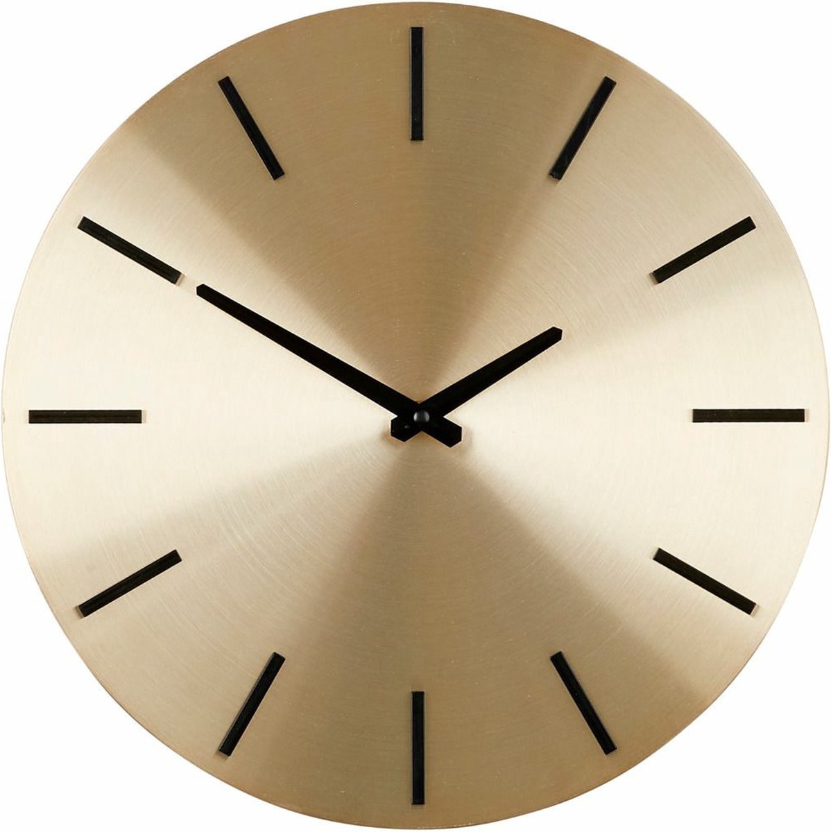 Horloge murale décorations Mica - or noir - aluminium - d35,5 cm - horloge murale