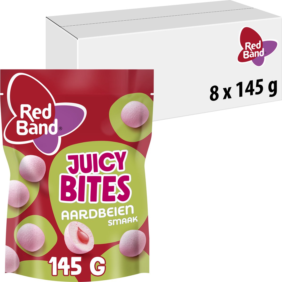 Bande rouge bouchées fraise (8x 145 grammes)