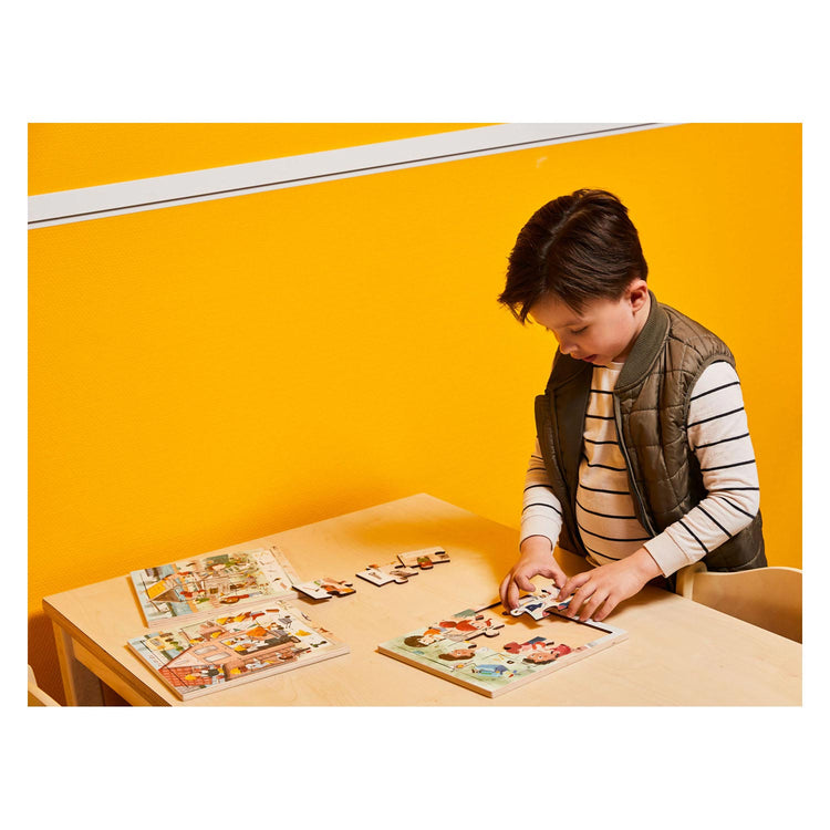 Rolf - série de puzzle en bois en bois Wonen, ensemble de 3