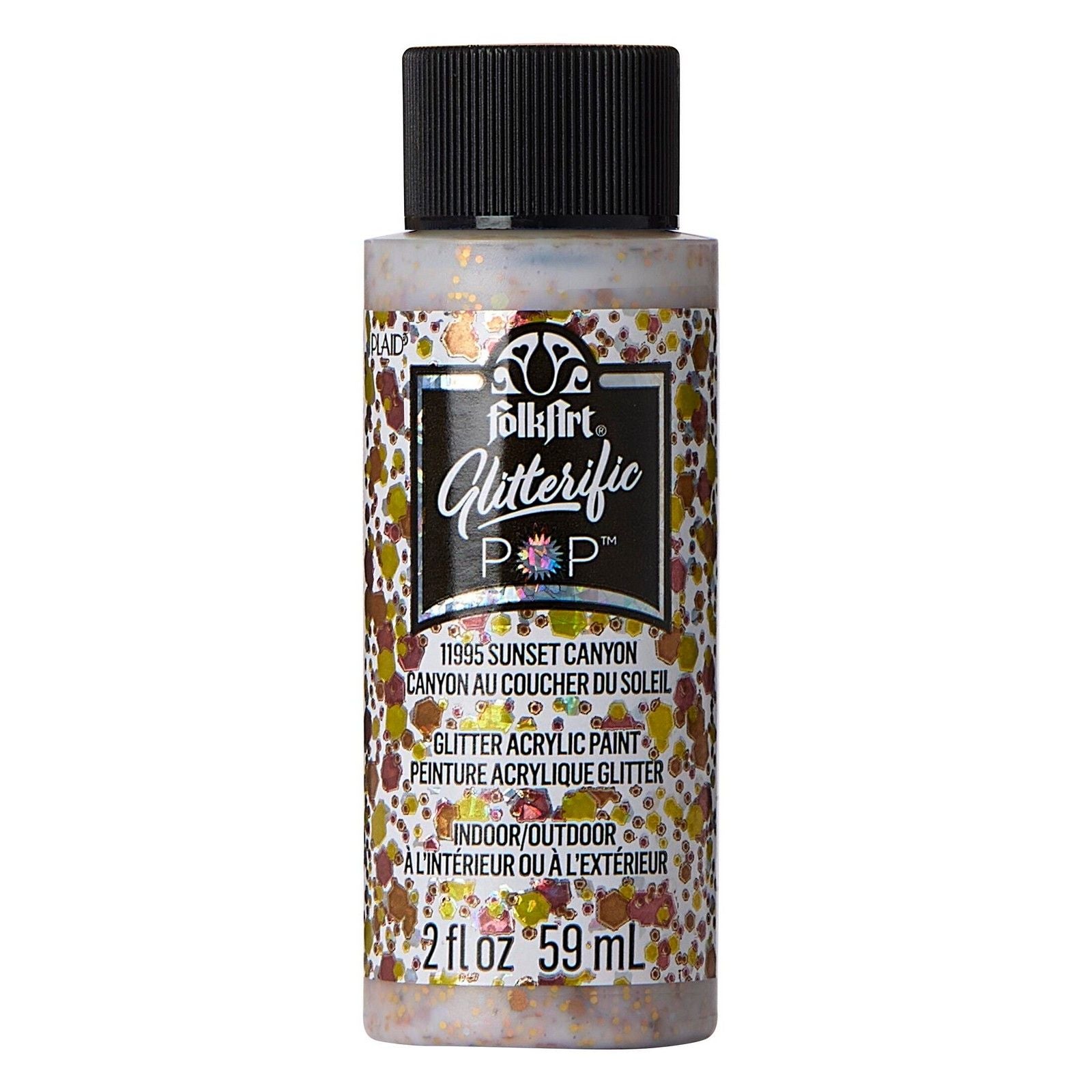 Folkart • peinture acrylique pop pailletée Sunset Canyon 59 ml