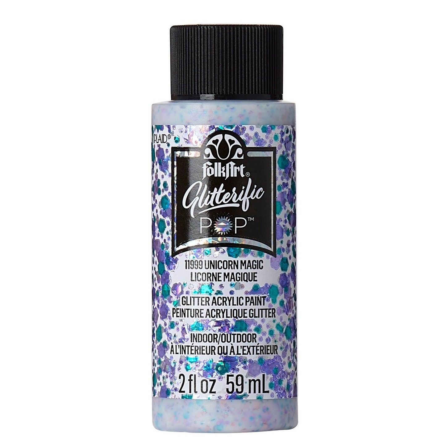 Folkart • peinture acrylique pop scintillante magie de la licorne 59ml