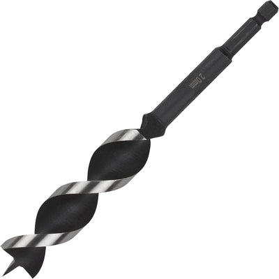 Wolfcraft - Foret serpent 20 mm pour poutres en bois - 165 mm - Foret à bois à tige hexagonale - hex - Foret pour bois - 7138000