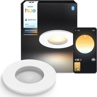 Spot encastrable pour salle de bain Philips Hue Adore - lumière blanche chaude à froide - pack 1 - blanc