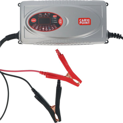 Chargeur de batterie Carpoint bx-5m 12v 24v - entièrement automatique - cycle de charge en 9 étapes - charge rapide et fonction mémoire - courant de charge 25 ampères - lithium