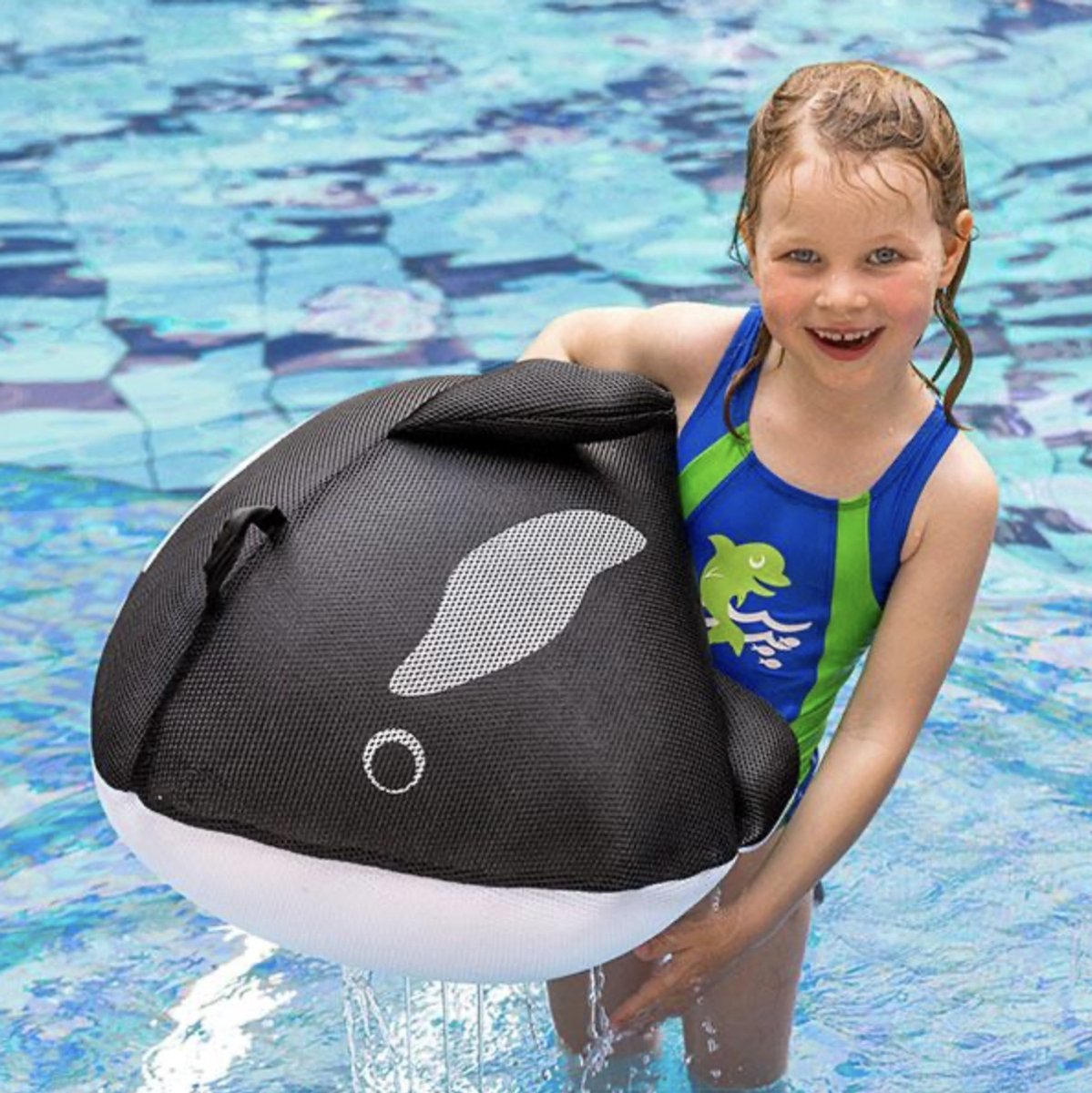 Beco-sealife® nageoire pour animaux - orque orque - noir et blanc - aide à la nage