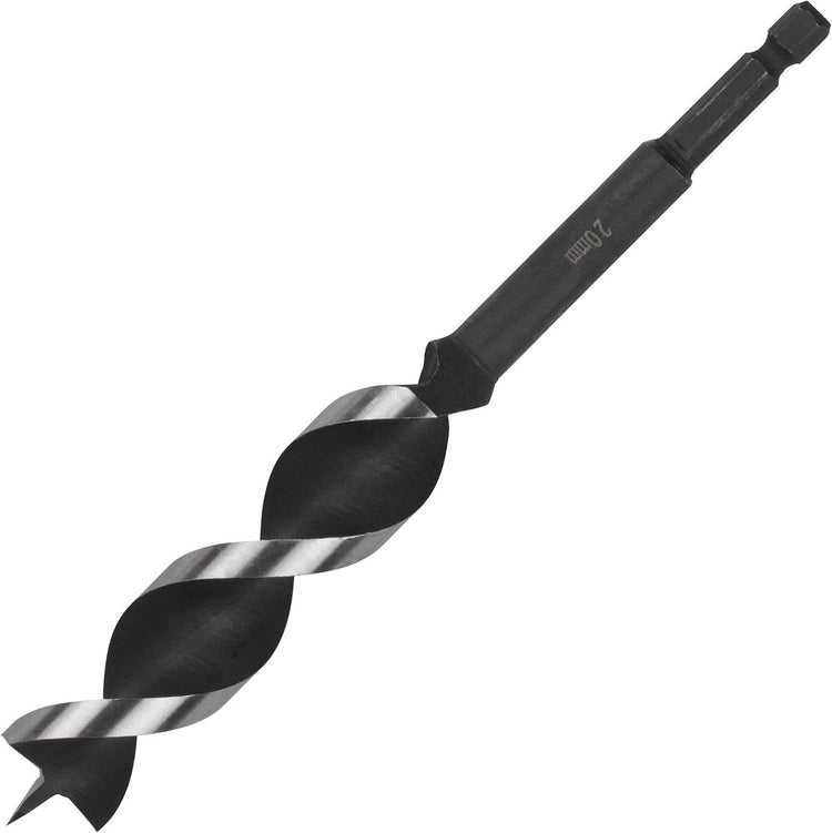 Wolfcraft - Foret serpent 18 mm pour poutres en bois - 165 mm - Foret à bois à tige hexagonale - hex - Foret pour bois - 7137000