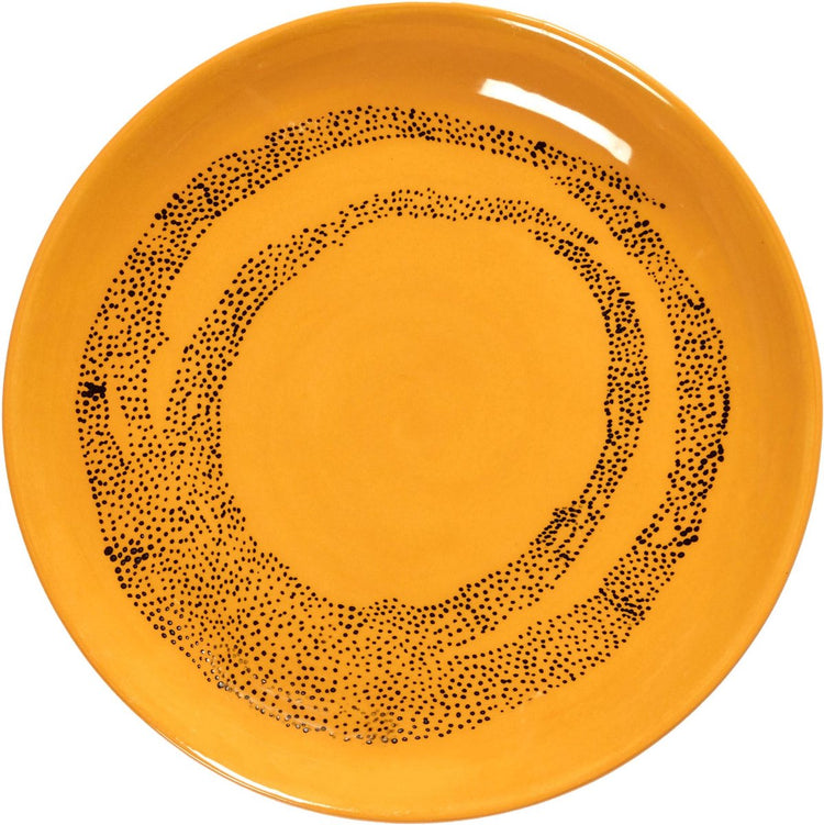 Serax - fête ottolenghi - assiette xs - jaune noir - 16 ø - 4 pièces