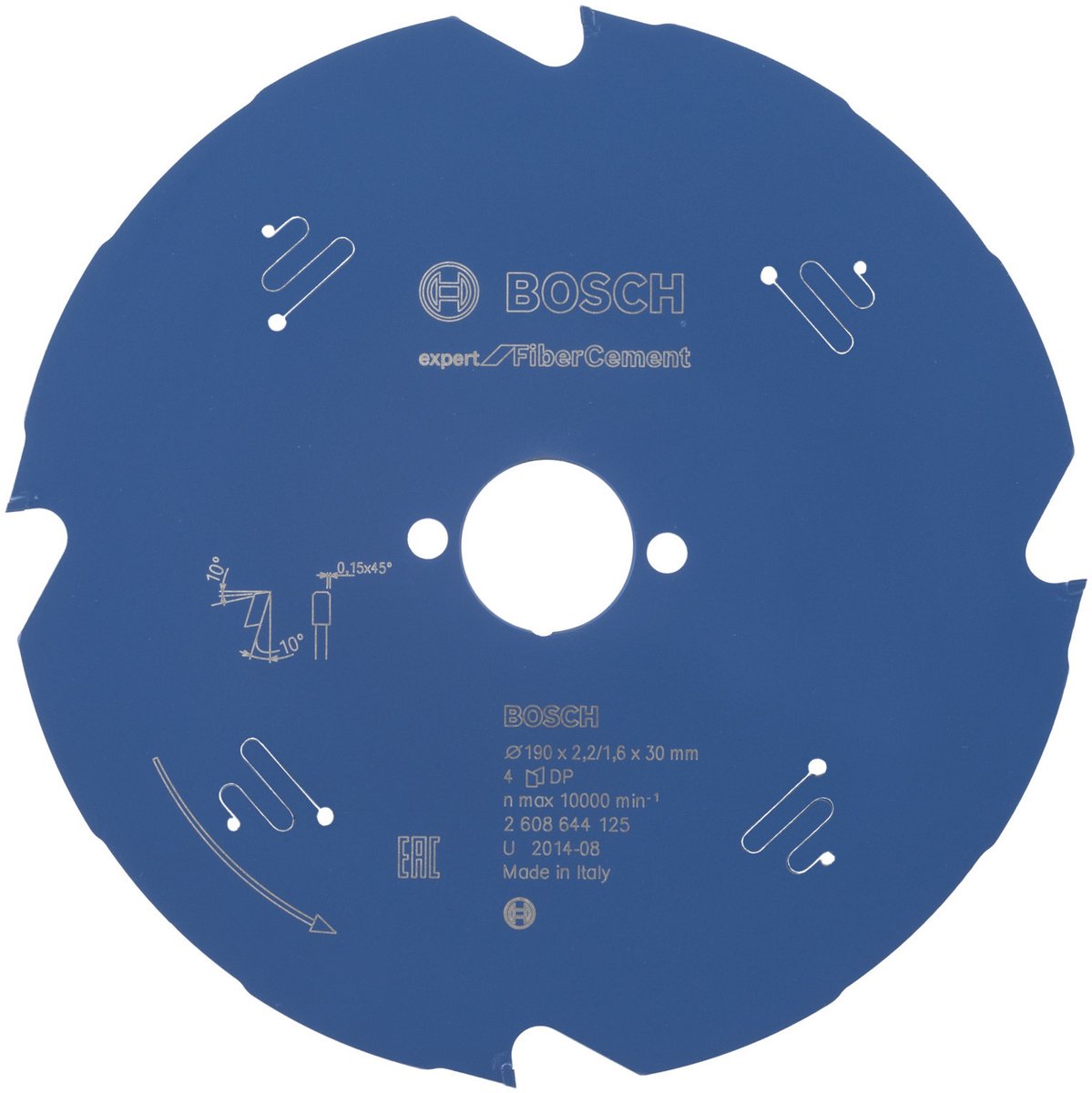 Bosch accessoires lame de scie circulaire expert pour fibrociment 190x30x2,2 1,6x4 - 2608644125
