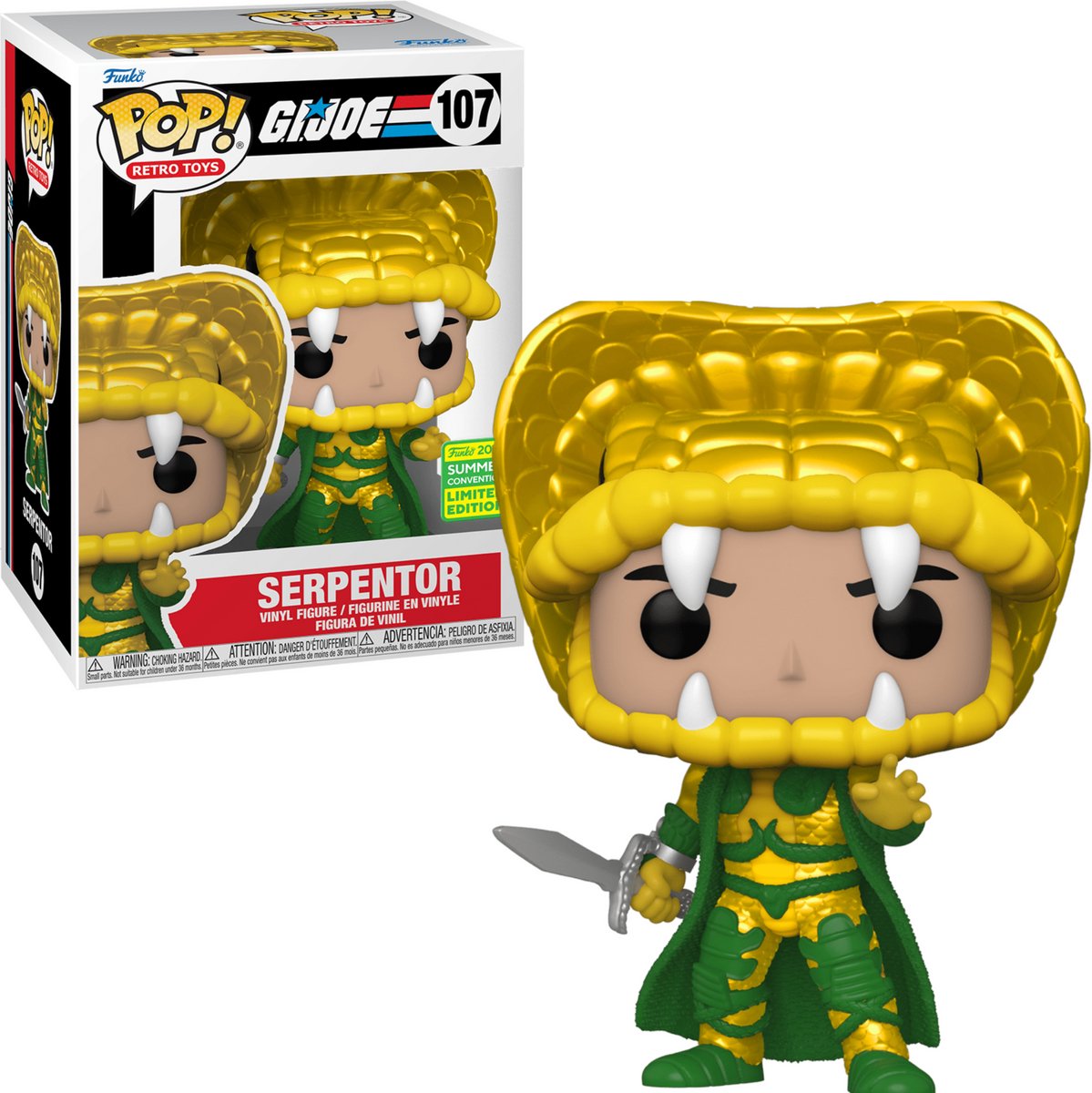 Funko-pop ! g.i. Joe - Serpentor #107 - Exclusivité Comic-Con de San Diego 2022
