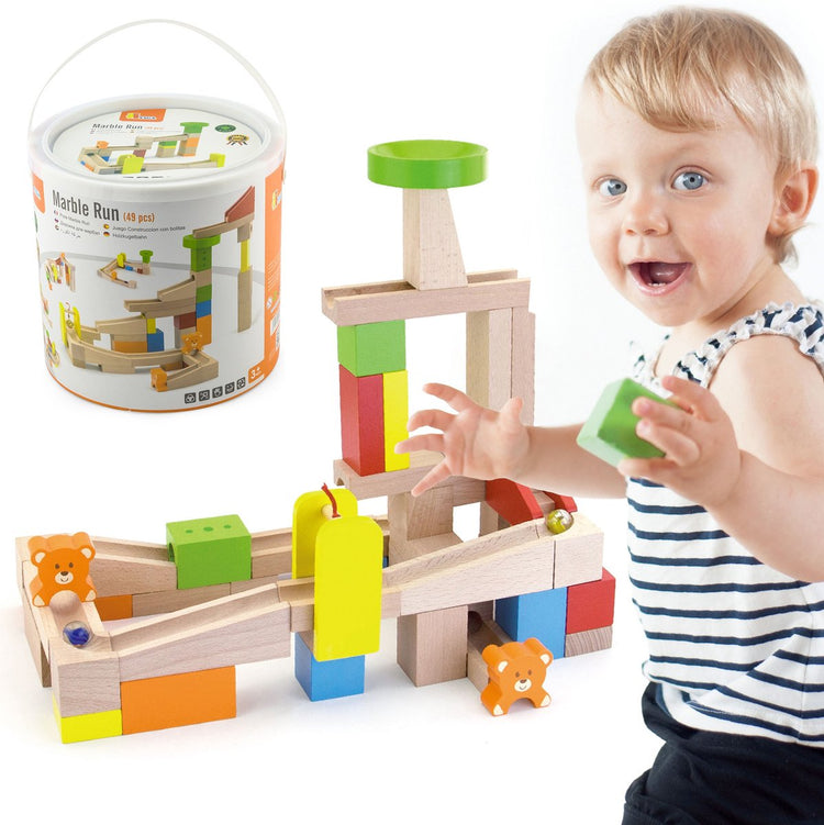 Vigatoys Viga Toys kit de construction de piste de billes 49 pièces
