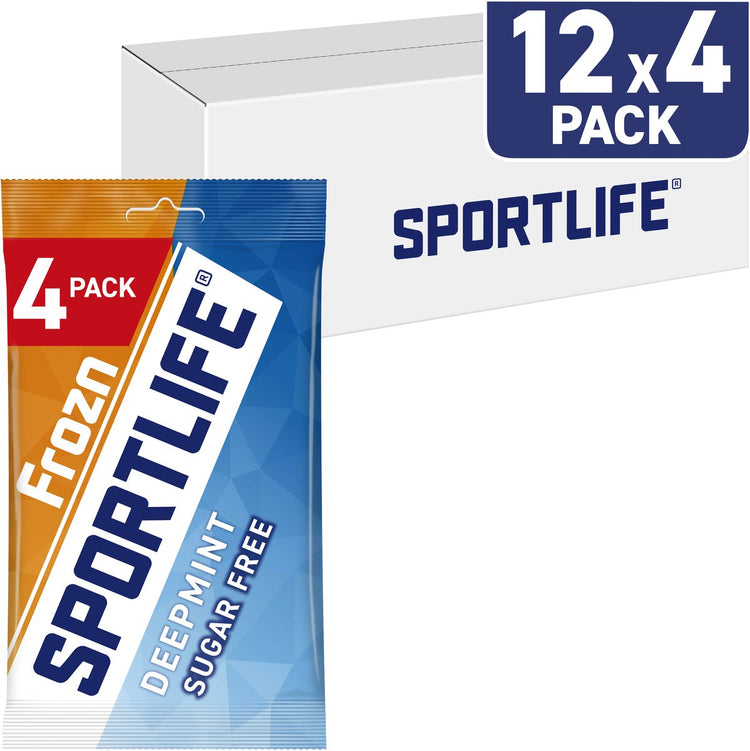 Sportlife chewing-gum frozn deep - chewing-gum extrêmement frais sans sucre - 12x (4x18g)