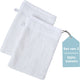 Faire taire. gant de toilette Living Hush Living - lot de 2 - 100 % coton - qualité lourde 500 g m2 - bordure élégante et boucle de suspension - 16x22 cm - blanc