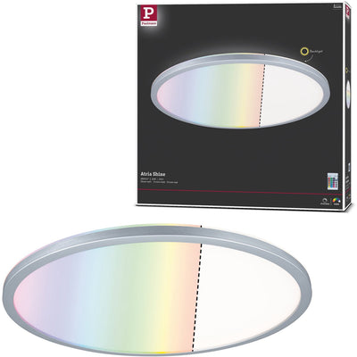Paulmann panneau LED atria brille rétroéclairage rond 420 mm 20w 2200lm rgbw chrome mat dimmable