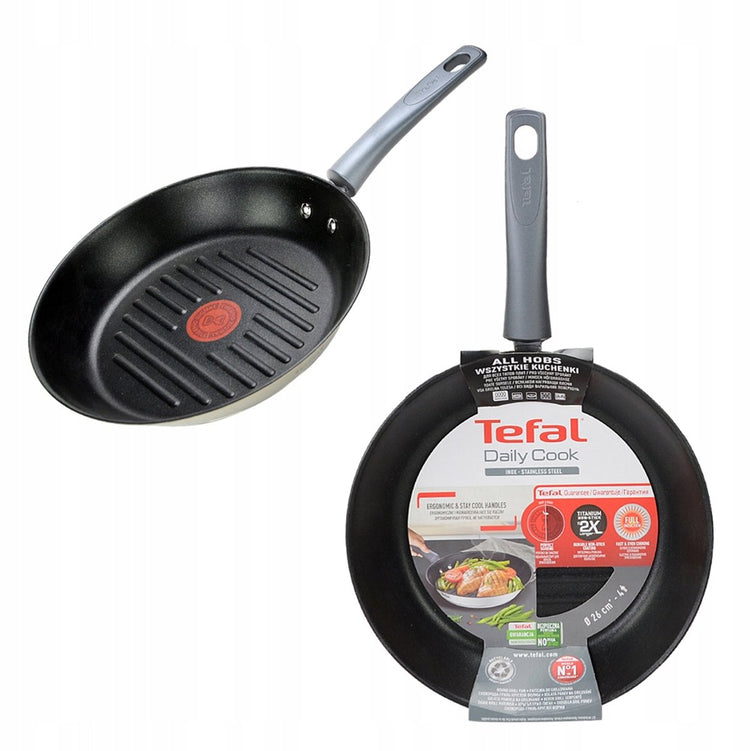 Poêle grill Tefal Daily Cook 26 cm - antiadhésive, induction