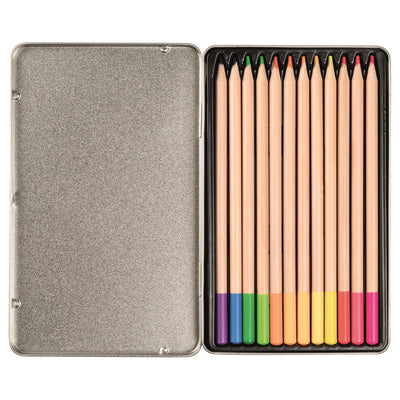 Walther pc300n crayons de couleur en bois - diy pac - 12 pièces - couleurs néon