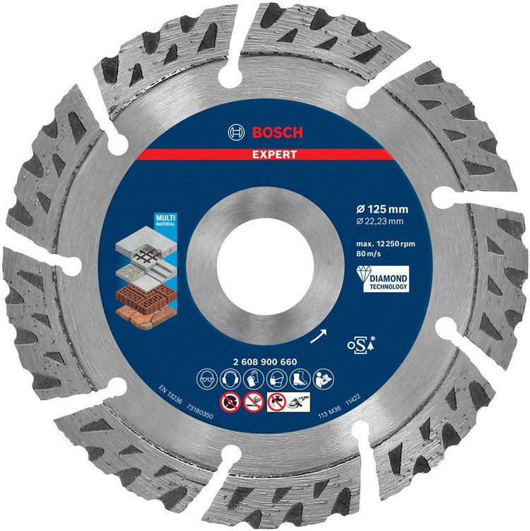 Bosch série expert - lame de scie diamantée - 125 mm - multi-matériaux - longue durée de vie