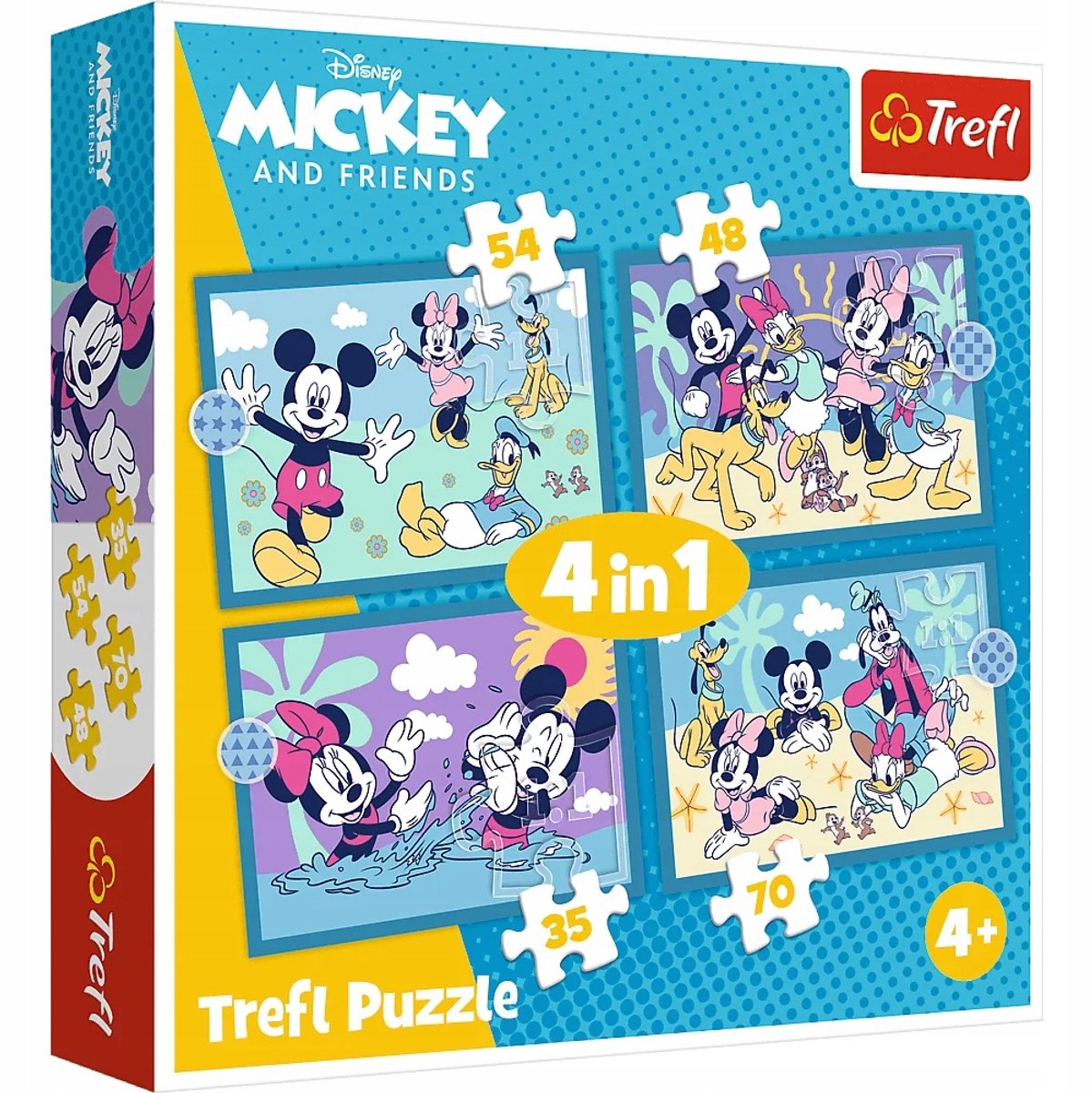Puzzles Trefl 4-en-1 Mickey Mouse - jeux et amusement pour les enfants