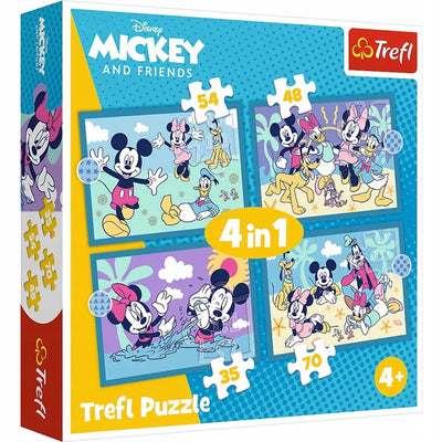 Puzzles Trefl 4-en-1 Mickey Mouse - jeux et amusement pour les enfants