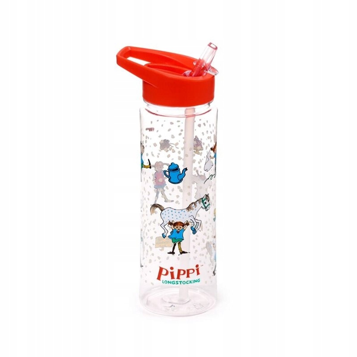 Pippi Langkous Ezozen Water Bottle 550 ml Flip Straw
