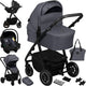 Poussette 3 en 1 Lionelo Amber Plus - nacelle, siège auto poussette - ventilation XXL - roues tout terrain - UPF50+ - adaptateurs universels - tissus premium - de la naissance à 4 ans