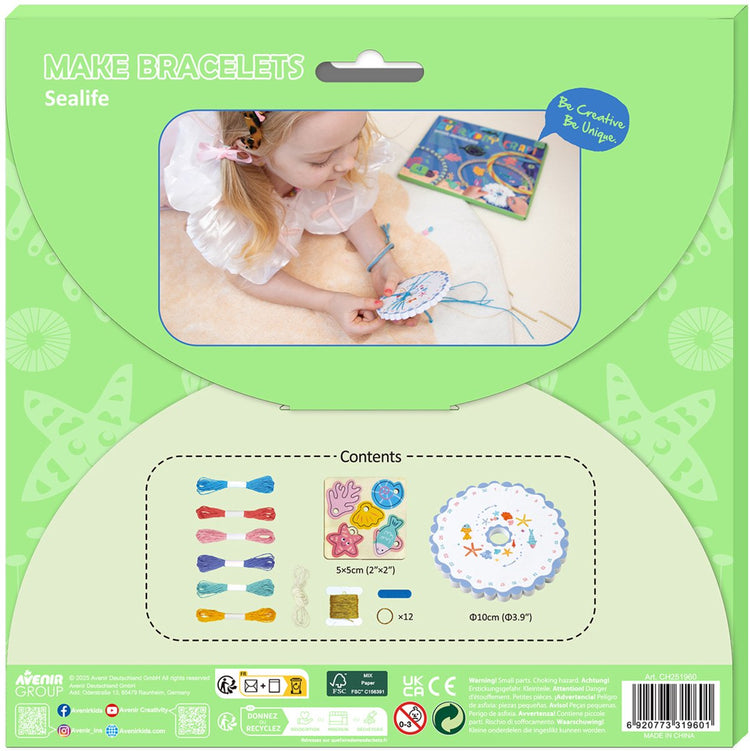 Fabrication de bracelets Avenir - vie marine - 4 bracelets - 3 ans