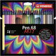 Stylo Stabilo 68 marqueurs - 24 couleurs dans une boîte en carton