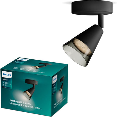 Philips LED Philips Clit Spot - spot mural - avec verre fumé - raccord LED Gu10
