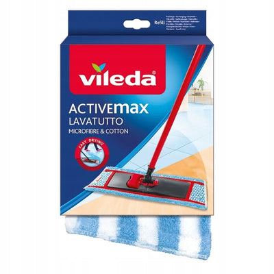 Vileda active max - vadrouille à tourbillon - convient à tous les sols - microfibre