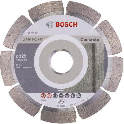 Bosch accessoires disque à tronçonner diamanté standard pour béton 125 x 22,23 x 1,6 x 10 mm 1er - 2608602197