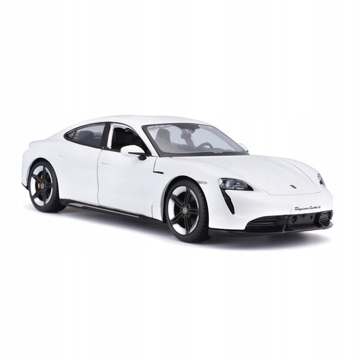 Bburago porsche taycan turbo s 1:24 modèle de voiture blanc