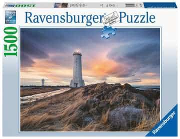 Ravensburger Puzzle Jigsaw Beautiful Air au-dessus du phare d'Akranes Islande, 1500e.