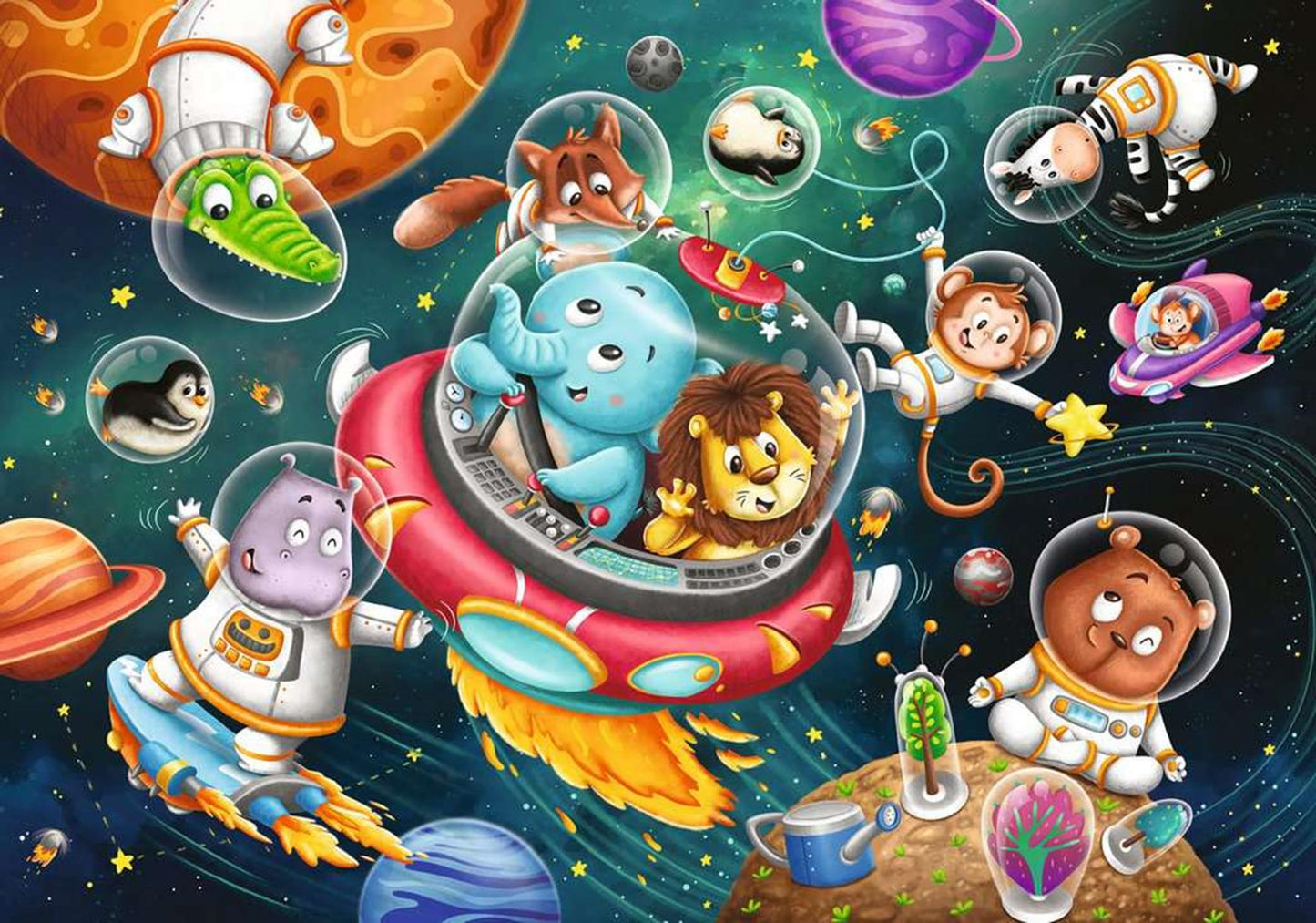 Ravensburger Puzzle Puzzle Animaux dans la pièce, 12e.