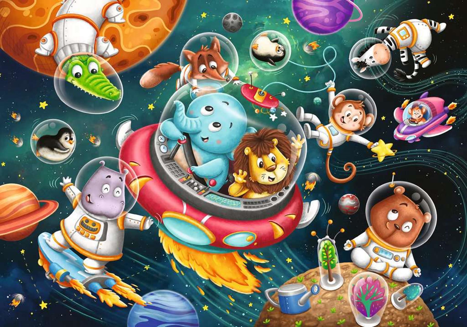 Ravensburger Puzzle Puzzle Animaux dans la pièce, 12e.