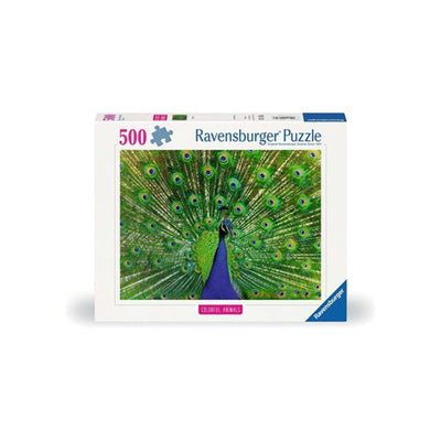 Ravensburger Puzzle Puzzle des animaux colorés Pauw, 500e.