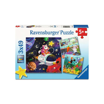 Ravensburger puzzle découvreurs d'animaux - 3x49pcs.