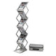 Porte-brochure deflecto de36100 argent 6 compartiments