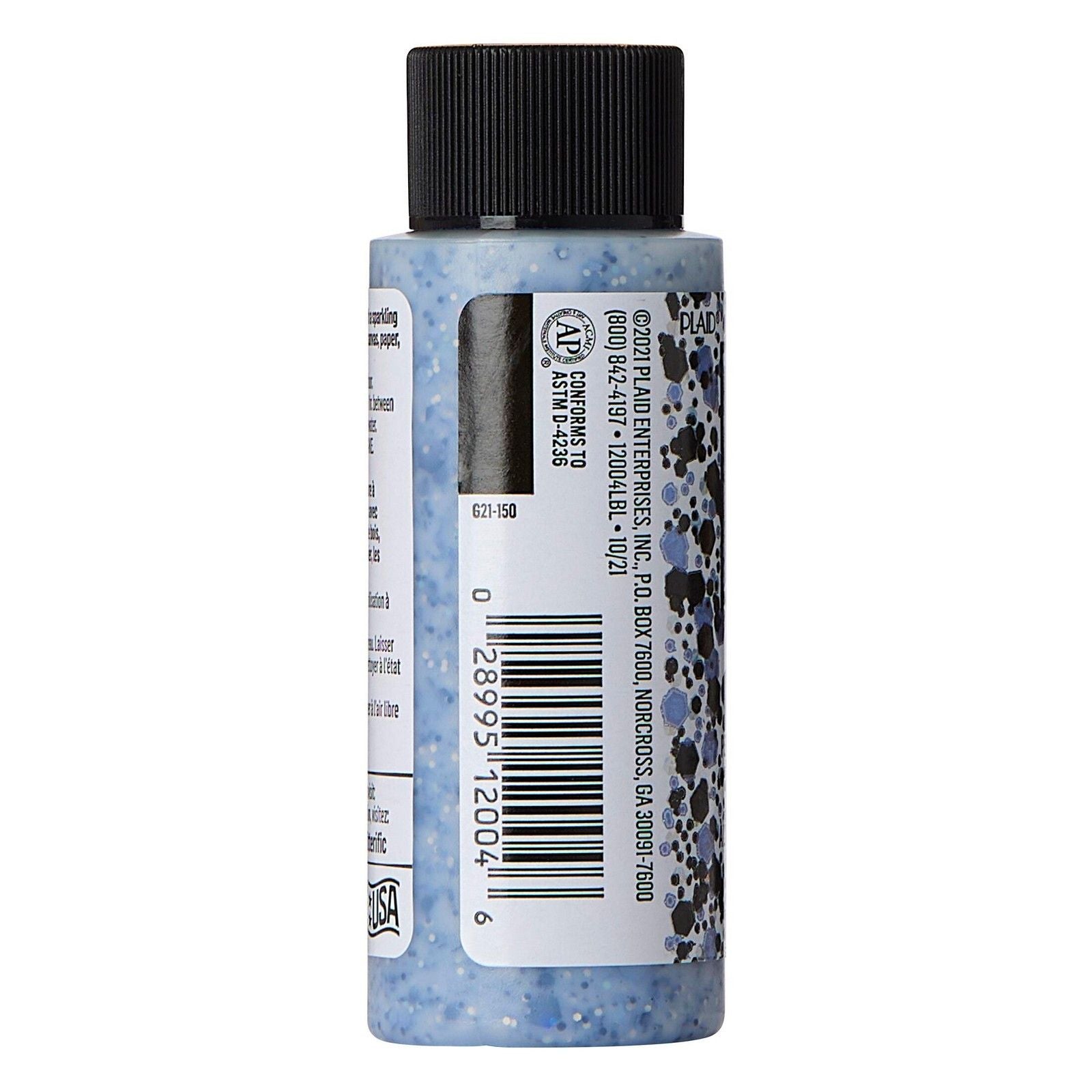 Folkart • peinture acrylique pop scintillante glace noire 59ml