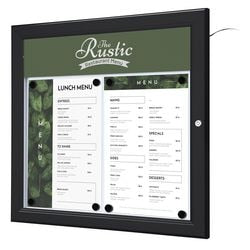 Tableau de menu showdown scz2xa4ledc9005 3650 g noir
