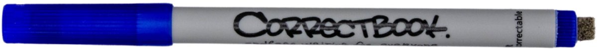 Stylo Correctbook - fineliner bleu - 0,6 mm - pour carnet effaçable
