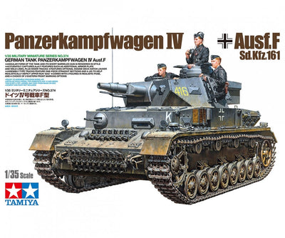 Tamiya – kit de construction de véhicules militaires, 35374, char de combat allemand panzerkampfwagen iv f l24, 75mm, plastique, 1:35