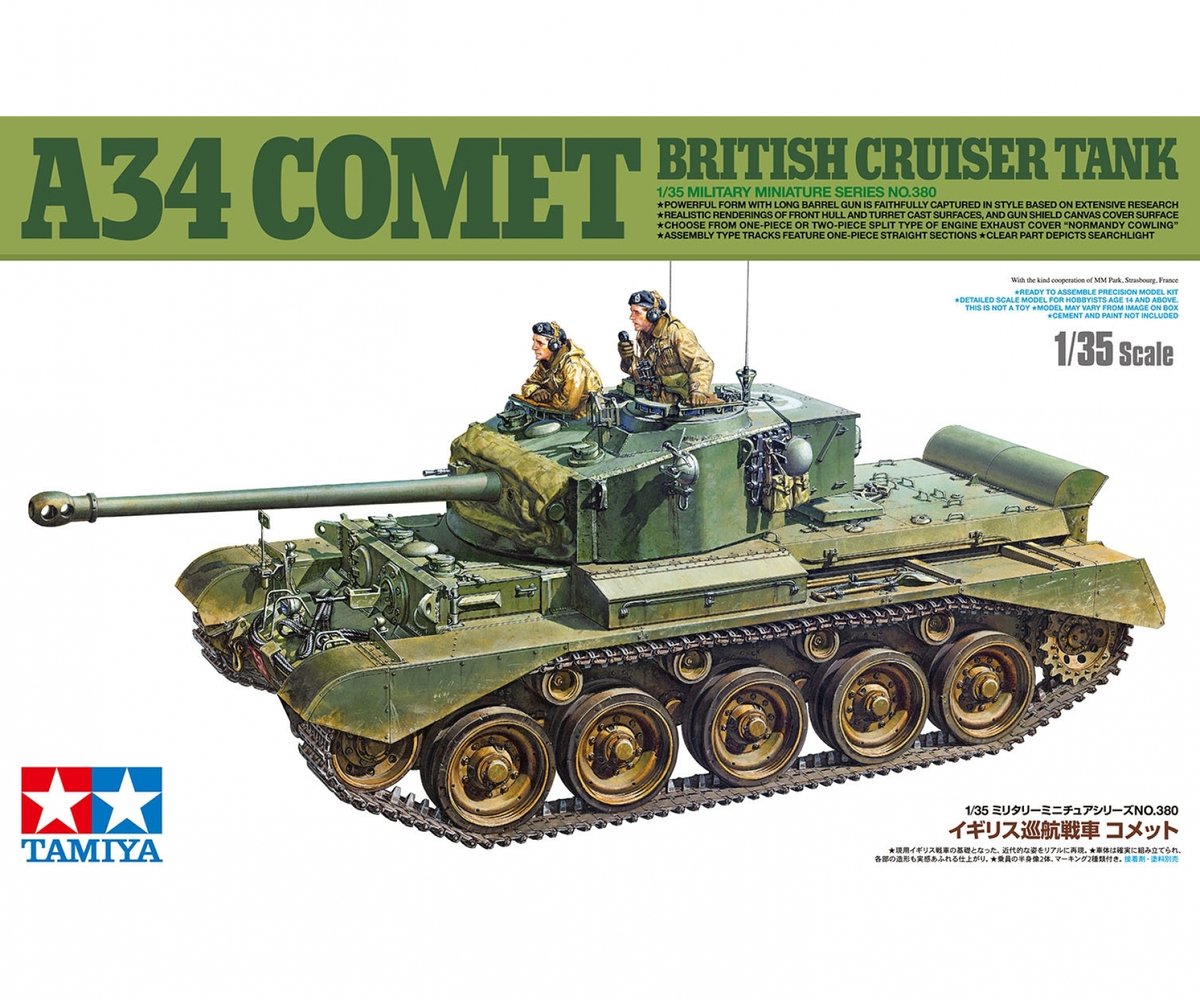 Tamiya – kit de modèle de véhicules militaires, 35380 a34 comet british cruiser, réservoir en plastique, 1:35, modélisme