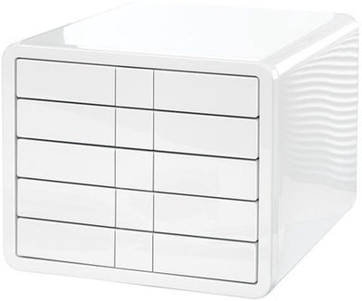 Commode Han - i-box - 5 tiroirs fermés - blanc - ha-1551-12