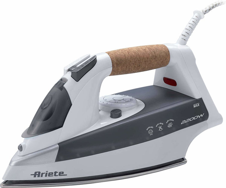 Fer à vapeur sèche Ariete 6232 - semelle inox - 2200 watts - 300ml - gris