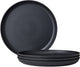 Mepal assiette petit déjeuner silueta - 4 pièces - assiettes de camping - nordique noir