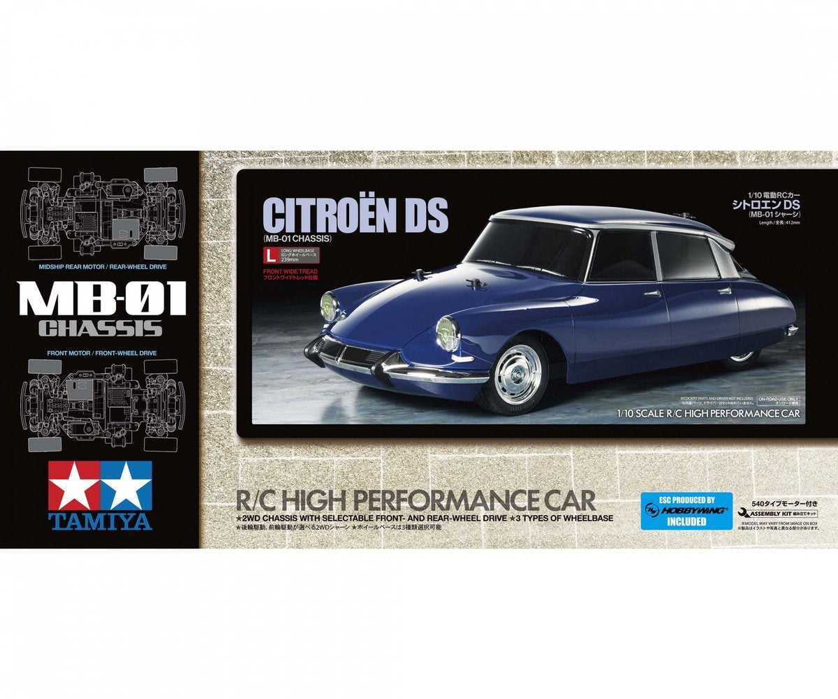Maquette Tamiya véhicules militaires - 58734 rc Citroën DS - MB-01 avec certificat RC plastique - 1:10 - modélisme