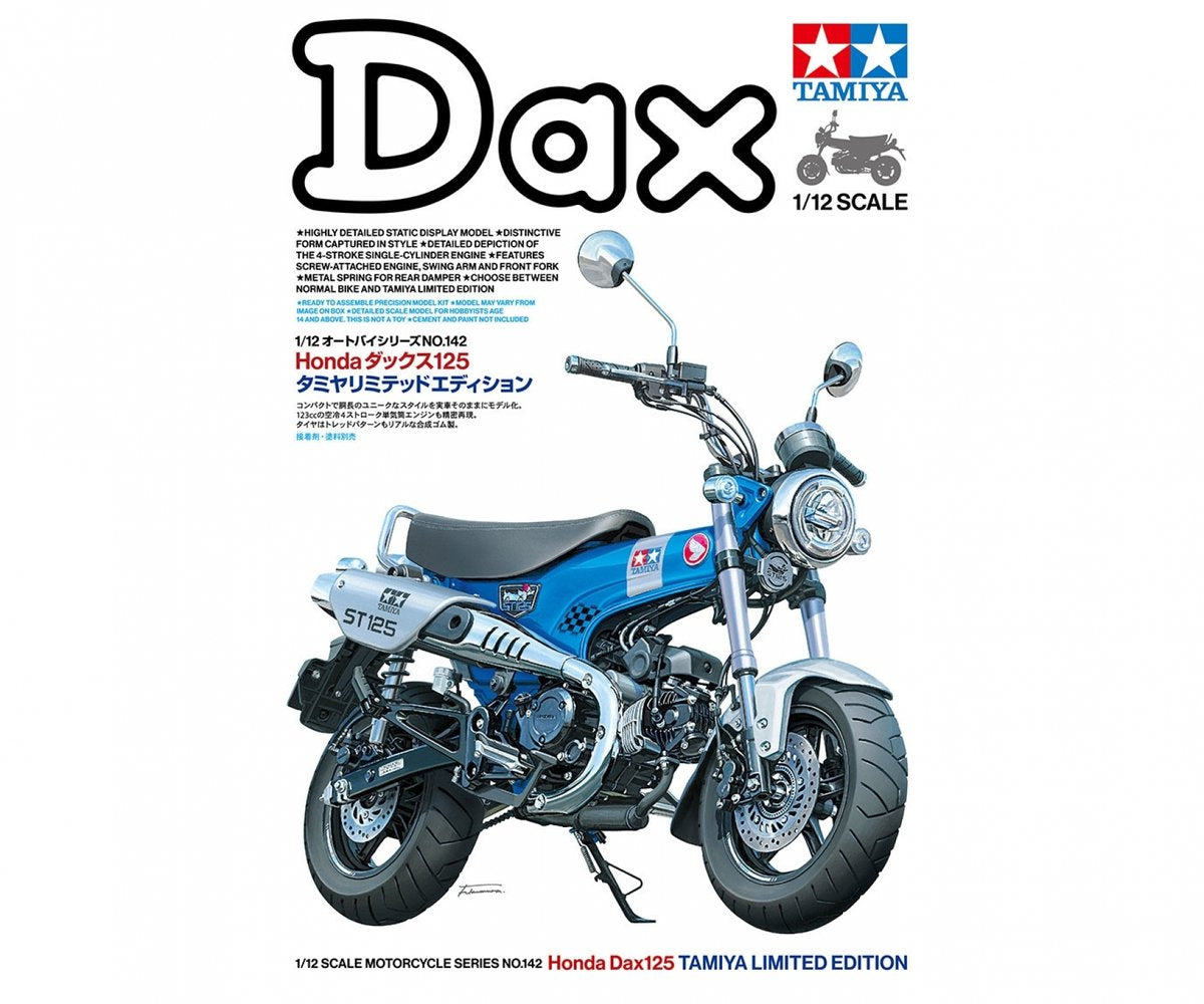 Tamiya modèle kit voiture - 14142 moto honda dax 125 - plastique édition limitée - 1:12 - modélisme