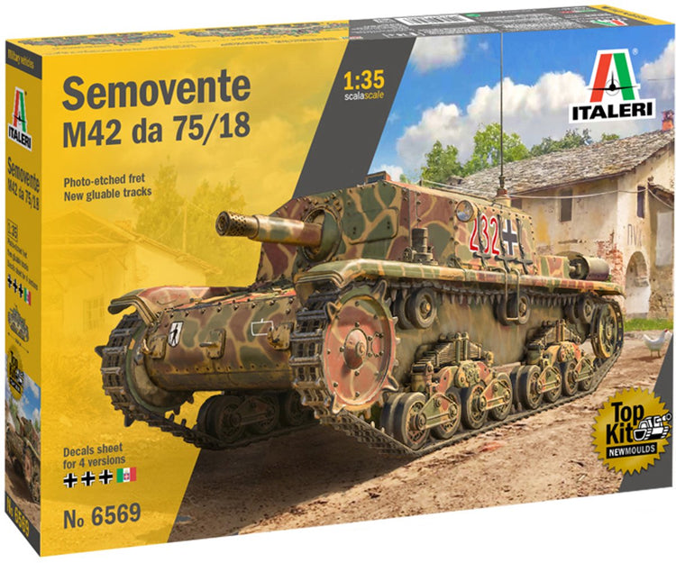 Maquette Italeri véhicules militaires - 6569 semovente m42 da 75 18mm plastique - 1:35 - modélisme