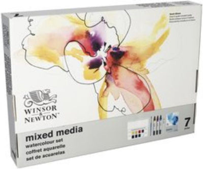 Winsor Newton 0290181 ensemble de techniques mixtes - aquarelle 7 pièces