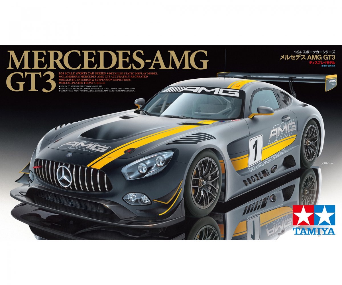 Tamiya modèle kit voiture - 24345 mercedes-amg gt3 plastique - 1:24 - modélisme